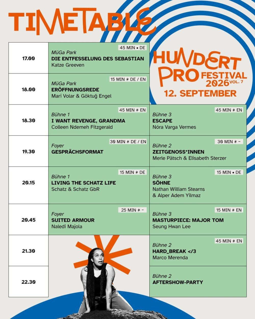 HundertPro Festival 2026 | Vol. 7 – Timetable