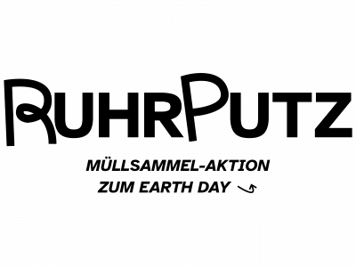 Schrift: RuhrPutz - Müllsammel-Aktion zum Earth Day